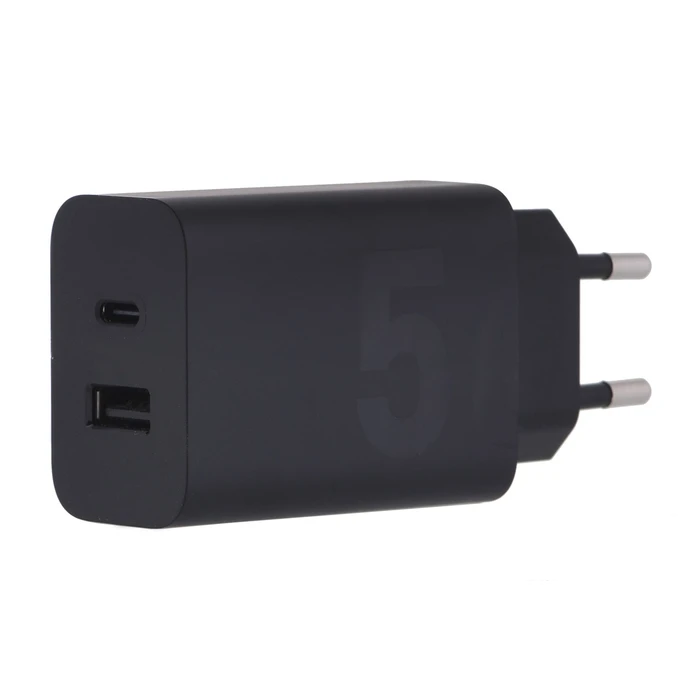 Φορτιστής Πρίζας Motorola TurboPower 50W Duo Type-C + USB-A w/ Type-C cable, Black