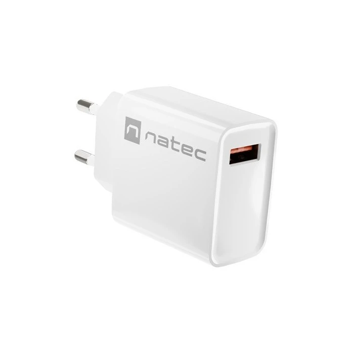 Φορτιστής Πρίζας Natec Network RIBERA USB-A 18W White