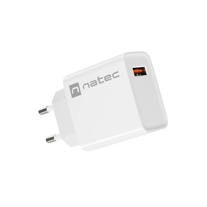 Φορτιστής Πρίζας Natec Network RIBERA USB-A 18W White