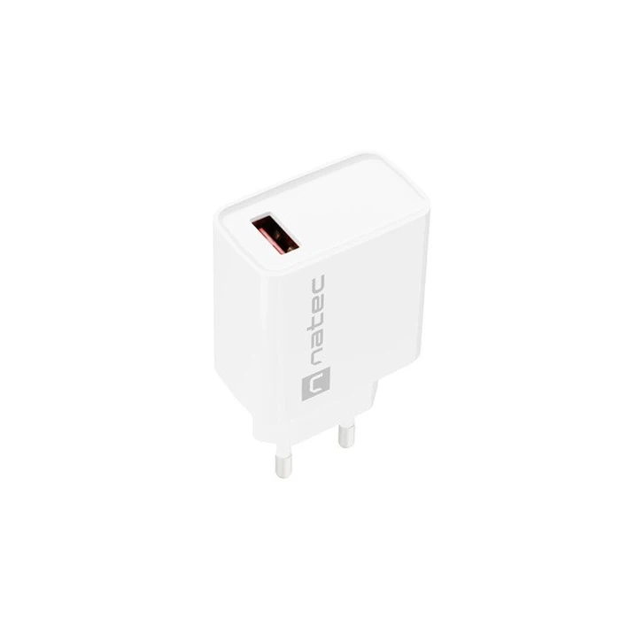 Φορτιστής Πρίζας Natec Network RIBERA USB-A 18W White