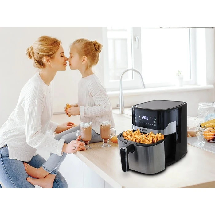 Air Fryer Hot air N'oveen AF550 6.5 l 1600 W Black, Silver
