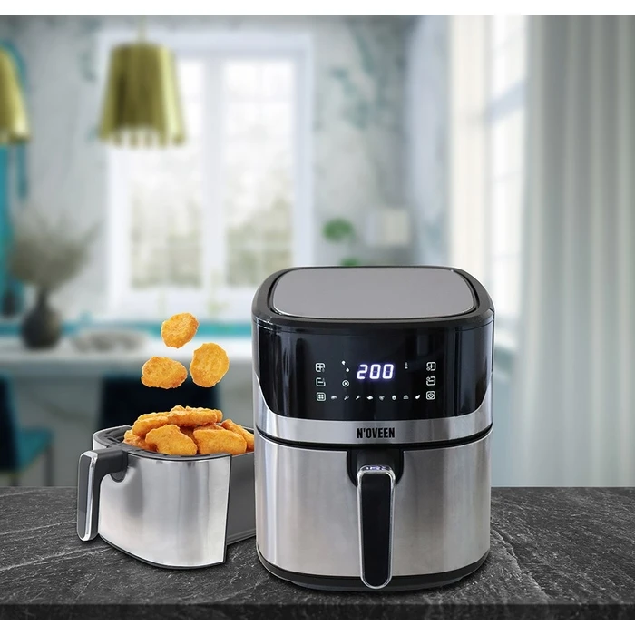 Air Fryer Hot air N'oveen AF550 6.5 l 1600 W Black, Silver