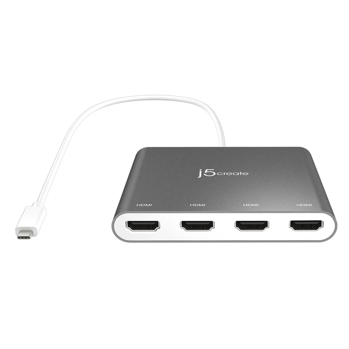 Docking Station J5create JCA366-N USB-C to 4-Port HDMI Multi-Monitor, Silver