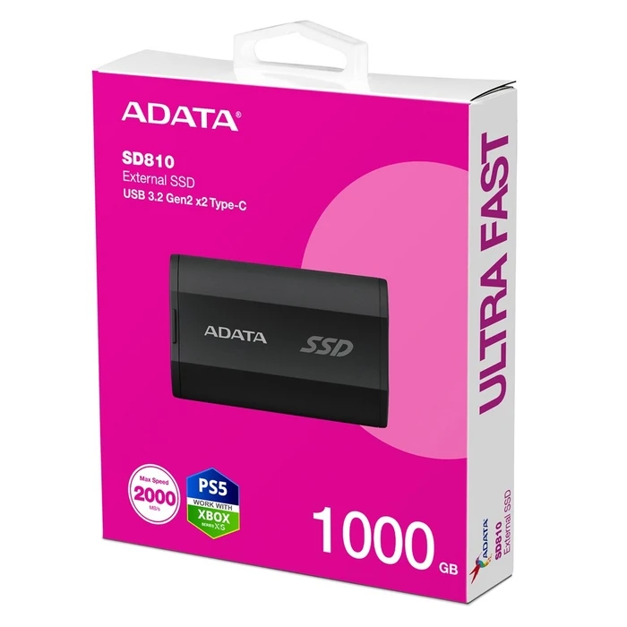 Eξωτερικός Σκληρός Δίσκος SSD 1TB Adata SD810 Black