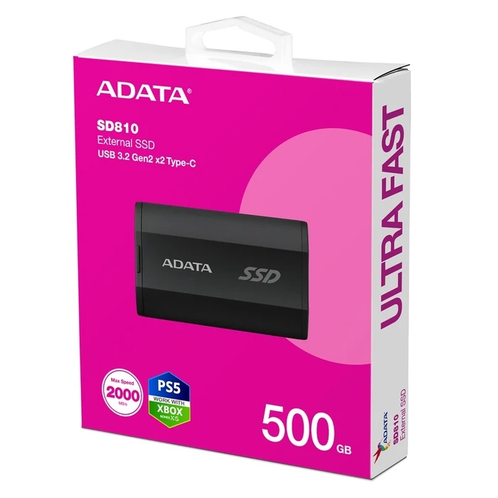 Eξωτερικός Σκληρός Δίσκος SSD 500GB Adata SD810 Black