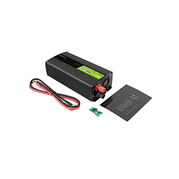 Inverter Αυτοκινήτου Green Cell LCD 12V 500W/10000W with display - pure sine wave