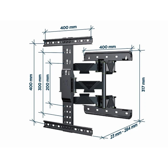 Βάση Τηλεόραση Gembird WM-65ST-01 Full-motion wall, 32”-65” (36 kg)