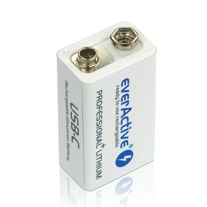 Επαναφορτιζόμενη Μπαταρίες Everactive 6F22/9V Li-ion 550 mAh with USB TYPE C