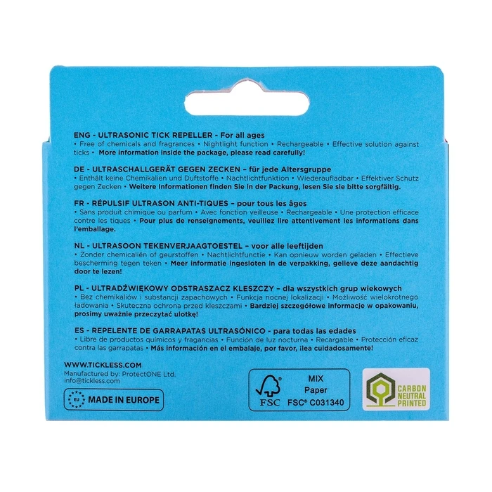 Ηλεκτρικό Εντομοαπωθητικό Tickless repellent for humans Run Blue