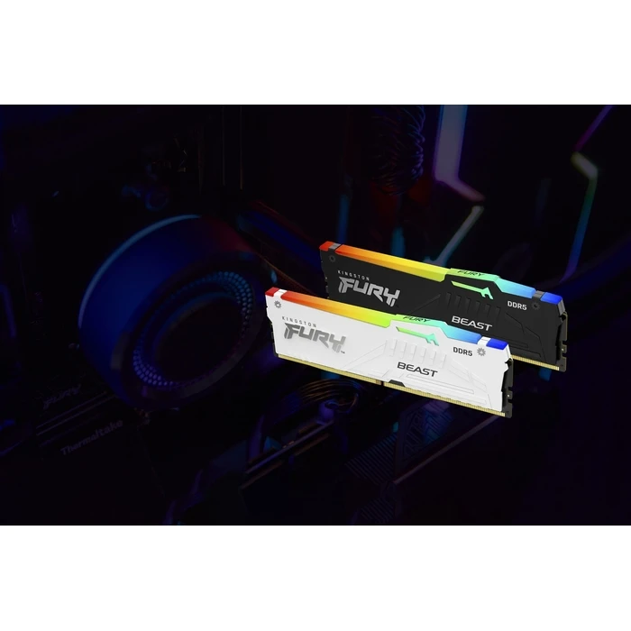 Μνήμη RAM Σταθερού DDR5 128GB Kingston Technology FURY Beast 5600MT/s CL40 DIMM (Kit of 4) White RGB XMP