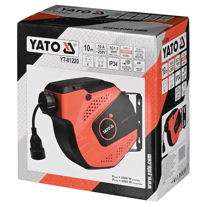 Μπαλαντέζα Καρούλι Yato ON REEL AUTOMATIC 10m
