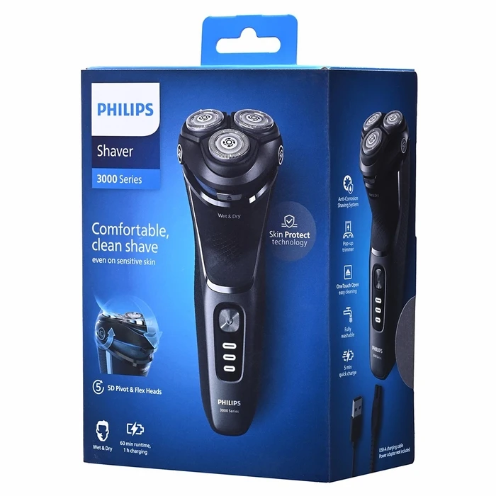 Ξυριστική Μηχανή Philips S3343/13 men's Rotation Trimmer Black, Chrome