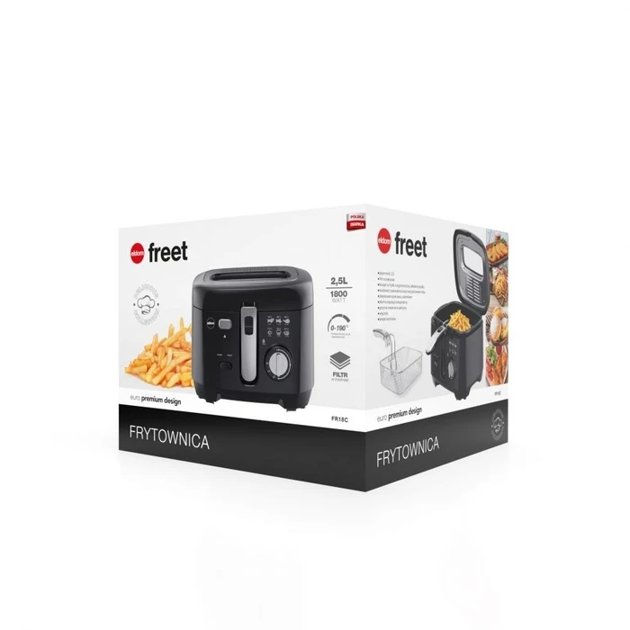 Φριτέζα Eldom FREET, 2.5 L, 400 g of fries, removable oil tank, Black
