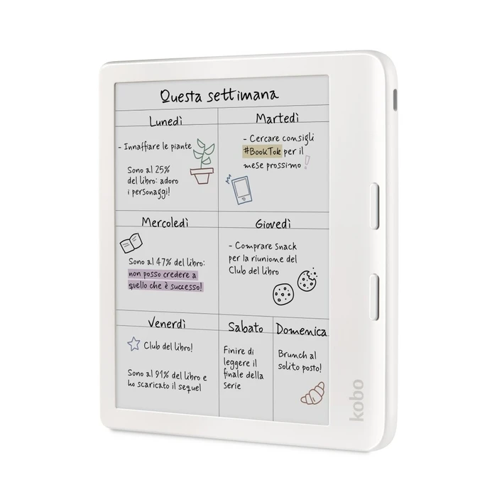 Ebook Reader Rakuten Kobo Libra Colour Touchscreen 32GB Wi-Fi White