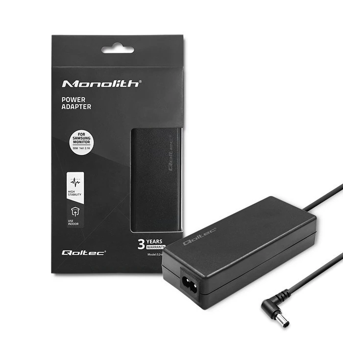 Universal Τροφοδοτικό Qoltec 52400 for Samsung 30W, 14V, 2.1A, plug 6.5*4.4