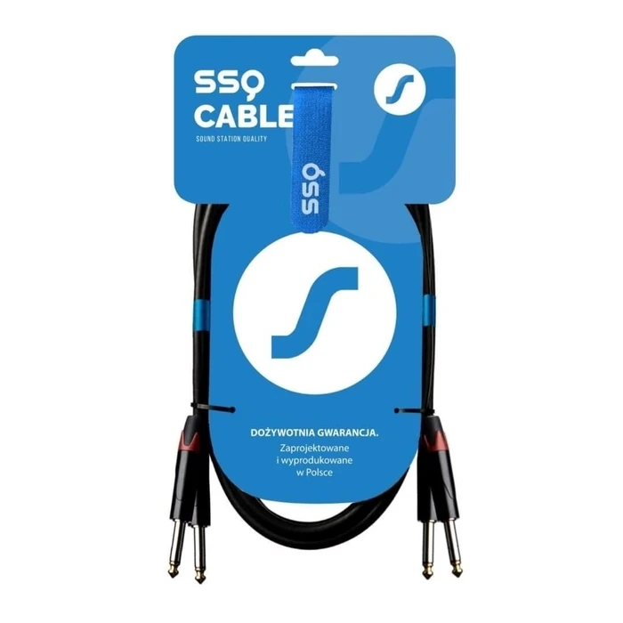 Καλώδιο Ήχου SSQ JMJM3 - 2x Jack mono 6,3 mm - 2x Jack mono 6,3 mm, 3 m