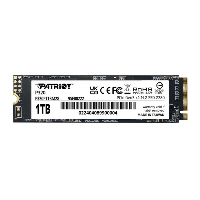 Σκληρός Δίσκος SSD M.2 1TB Patriot VIPER P320 PCI-Ex4 NVMe 3GB/S (P320P1TBM28)