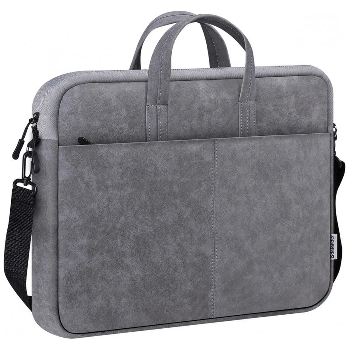 Τσάντα Laptop Defender SOLID LEATHER BAG GREY 15.6"
