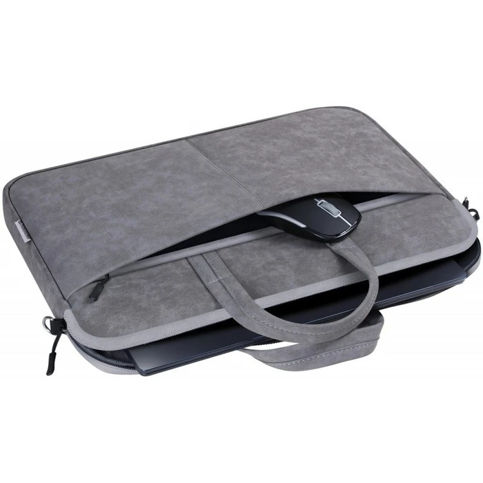 Τσάντα Laptop Defender SOLID LEATHER BAG GREY 15.6"