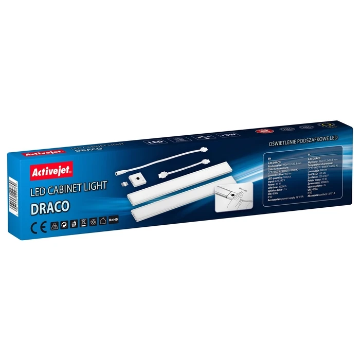 Φωτιστικό για Ντουλάπες Activejet Set of LED under-cabinets AJE-DRACO