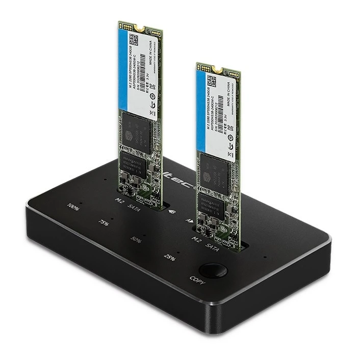 Docking Station Σκληρών Δίσκων Qoltec 50310 2x SSD M.2 SATA, NGFF, USB Type C