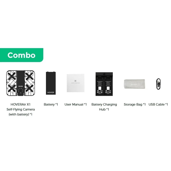 Drone HoverAir X1 - Combo Retail - White