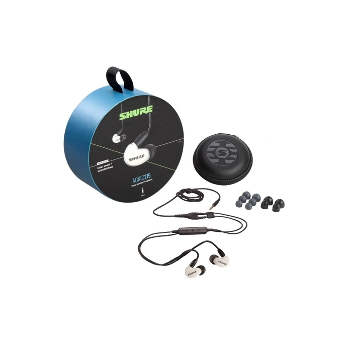 Handsfree Ακουστικά Shure AONIC 215 - in-ear 3.5mm cable (White)