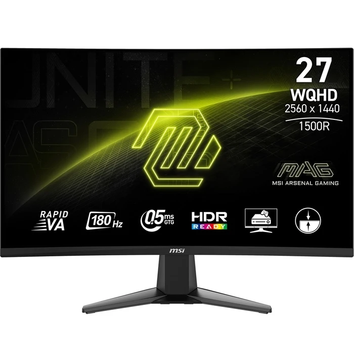 Monitor 27" MSI MAG 27CQ6F 2560 x 1440 Quad HD LCD Black