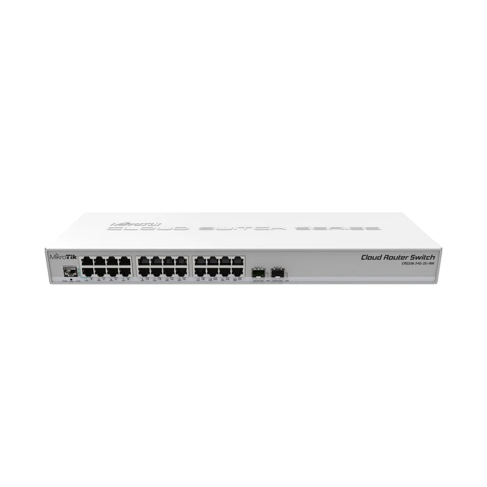 Network Switch Mikrotik CRS326-24G-2S+RM Managed L2 Gigabit (10/100/1000) Grey