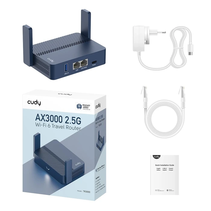 Router Cudy AX3000 Gigabit Ethernet Blue