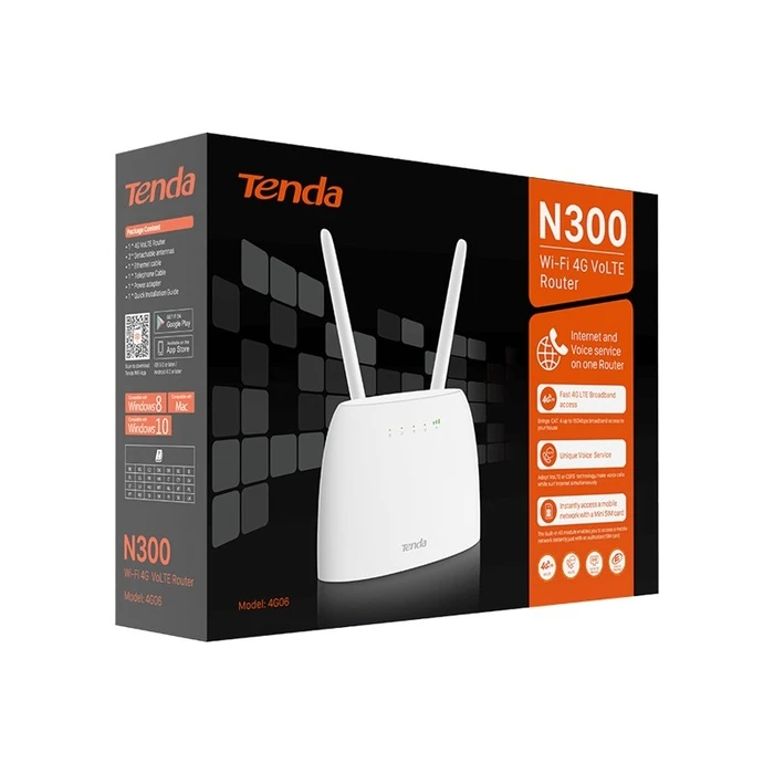 Router Tenda N300 Fast Ethernet Single-band (2.4 GHz) 4G White