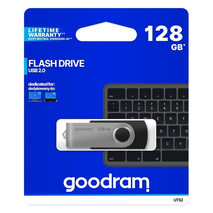 USB Flash 128GB Goodram UTS2-1280K0R11 Type-A 2.0 Black,Silver