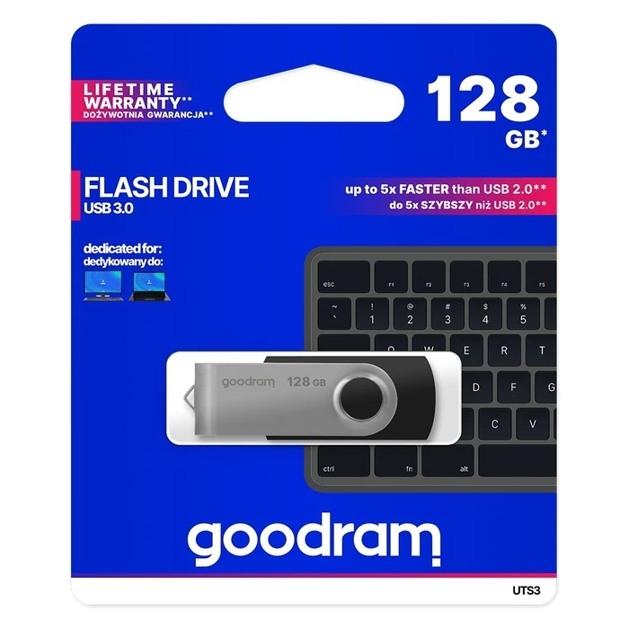 USB Flash 128GB Goodram UTS3 3.2 Gen 1 (3.1 Gen 1) Black