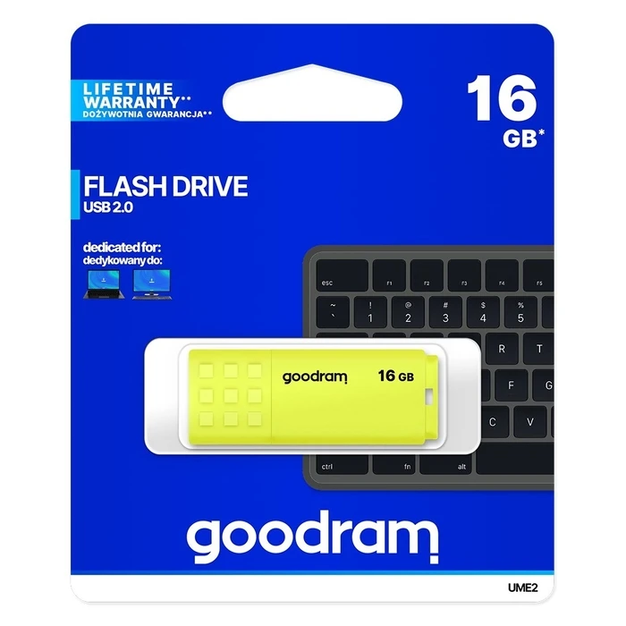 USB Flash 16GB Goodram UME2 Type-A 2.0 Yellow
