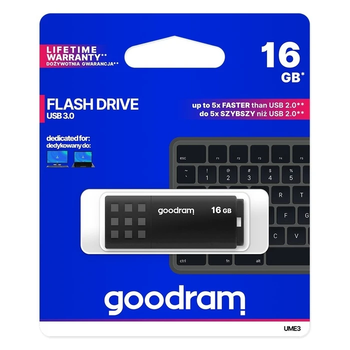 USB Flash 16GB Goodram UME3 Type-A 3.0 (3.1 Gen 1) Black