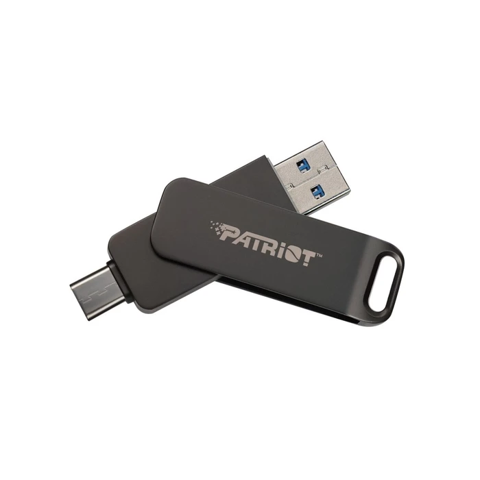 USB Flash 256GB Patriot Rage R550 100 MB/S USB A+C Swivel Design (PE256GR550DSAD) Black