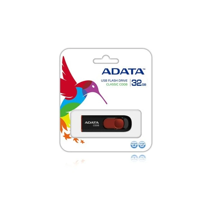 USB Flash 32GB Adata C008 Type-A 2.0 Black, Red