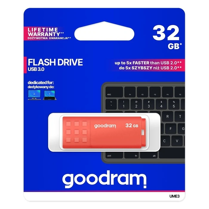 USB Flash 32GB Goodram USB 3.0 Type-A Orange