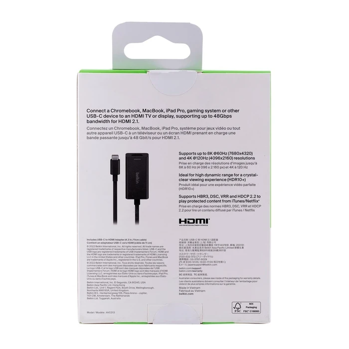 Αντάπτορας HDMI Belkin AVC013BTBK video Type A (Standard) Type-C Black