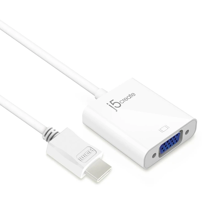 Αντάπτορας HDMI J5create to VGA Adapter (HDMI m - VGA f 3.5mm Audio f 10cm; colour White) JDA213-N