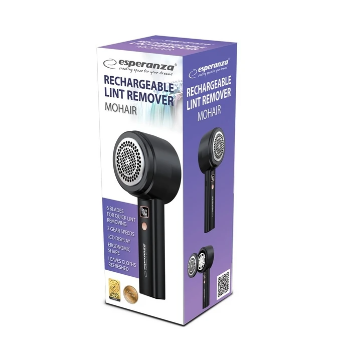 Αποχνουδωτής Esperanza ECS012 Cordless Black