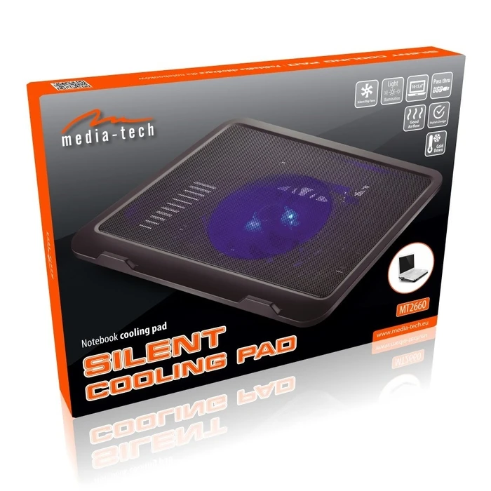 Βάση Laptop Media Tech SILENT Cooling PAD MT2660 Black