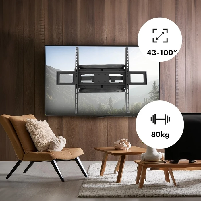 Βάση Τηλεόρασης Maclean MC-423 Full Motion Wall 43"-100" 80kg max 800x600