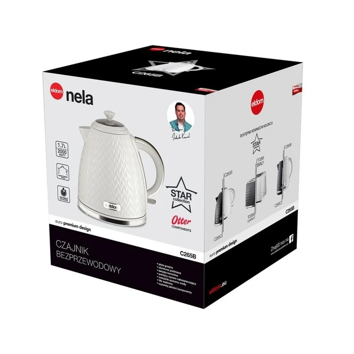 Βραστήρας Eldom C265B NELA 1.7 L 2000W White