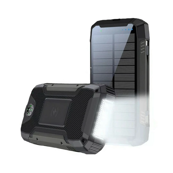 Ηλιακός Φορτιστής Powerneed S20000Q Black Lightning, USB Wireless