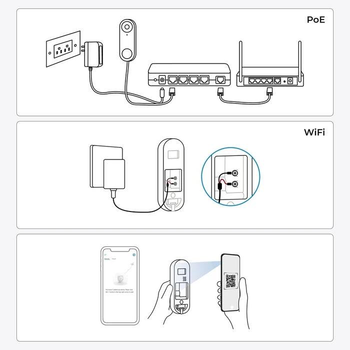 Θυροτηλεόραση Reolink D340W - 5MP 2.4/5 GHz Wi-Fi, White