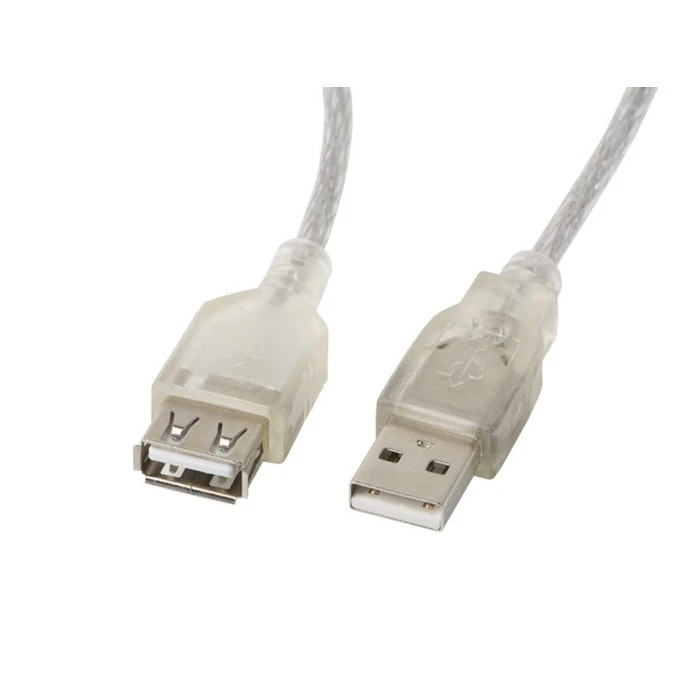 Καλώδιο USB Lanberg CA-USBE-12CC-0018-TR 1.8 m USB 2.0 Type-A Transparent