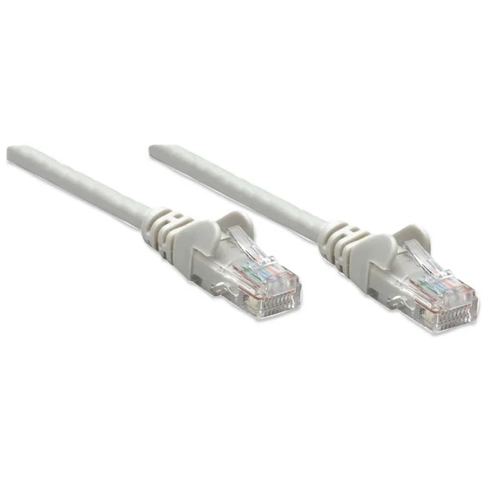 Καλώδιο Δικτύου Intellinet Cat6, 0.5m, Grey, CCA, U/UTP, PVC, RJ45, Gold Plated