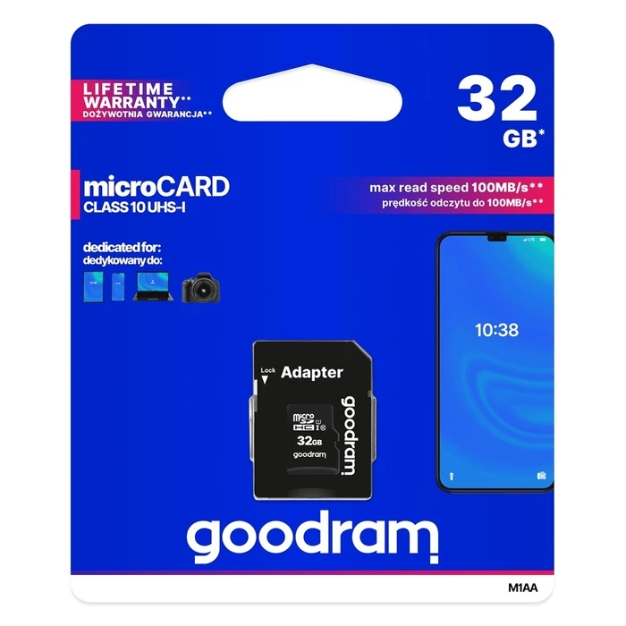 Κάρτα Μνήμης microSDHC 32GB Goodram M1AA-0320R12 Class 10 UHS-I