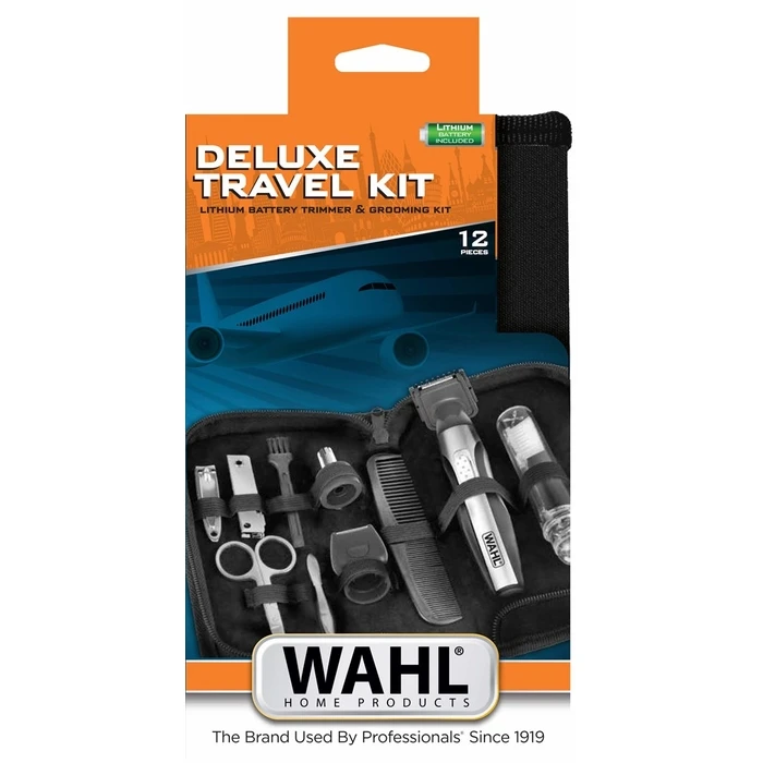 Trimmer Μηχανή Wahl Travel Kit Deluxe Black, Stainless steel